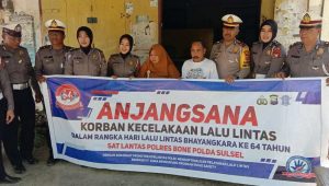 Jelang Hut Polantas Ke 64, Satlantas Polres Bone Anjangsana Korban Lakalantas