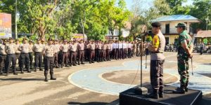 Apel Gelar Pasukan,TNI-Polri Bersama Pemerintah Kabupaten Pangkep Bersinergi Untuk Mendukung Pengamanan Pelantikan Presiden Dan Wakil Presiden