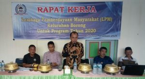 Raker LPM Kelurahan Borong Dihadiri Staf Ahli Anggota DPD RI Sulsel, Lurah Borong Buka Kegiatan Ini