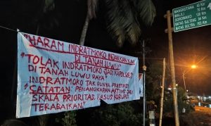 Waduh, Baru Keluar STR Jadi Kapolres, AKBP Indratmoko Sudah Ditolak Mahasiswa Lutim Pasang Spanduk Diperbatasan !!