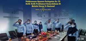Kepala Kantor Imigrasi Kelas II TPI Parepare, Arief Eka Riyanto Pimpin Upacara Kemerdekaan Indonesia  ke 75 secara Virtual