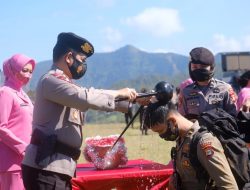 Tradisi Pembaretan Bintara Remaja Angkatan 45 TA. 2021 Dipimpin Kapolda Bersama PJU Polda Sulsel