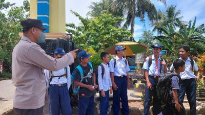 Cegah Kenakalan Remaja Sekaligus Pantau PTMT Personil Polsek Ma’rang Patroli Di Sekolah