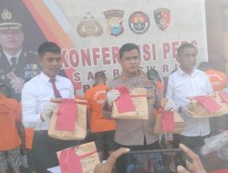 Kapolres Gowa Pimpin Press Release Pengungkapan Kasus Pembunuhan Dan Tetapkan 8 Tersangka