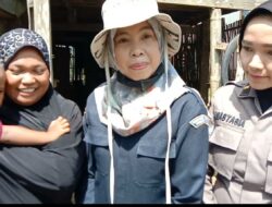 Personel Polres Bersama Camat Maros baru dan  Balai Pengelola Kereta Api Sulsel  Peduli Anak stunting di Kelurahan pallantikang