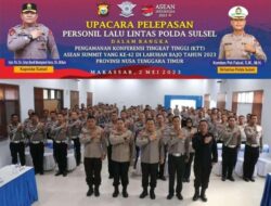 Pengamanan KTT ASEAN Ke-42 Tahun 2023, Kapolda Sulsel Pimpin Pelepasan 75 Personel Ditlantas Polda Sulsel