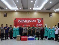 Polresta Bandara Soekarno-Hatta Gelar Donor Darah Bersama TNI-Polri Dalam Rangka HUT Bhayangkara Ke 77