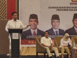 Ketua DPD Gerindra Sulsel Andi Iwan Darmawan Aras memimpin konsolidasi caleg Gerindra se-Kabupaten Gowa dan Takalar di  Makassar