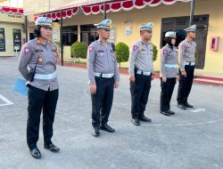 Awali Tugas Pertamanya, Kasatlantas Polres Gowa Pimpin Apel dan Berikan Arahan ke Personelnya