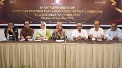 KPU Sulsel Tetapkan Dua Pasangan Calon di Pilgub 2024