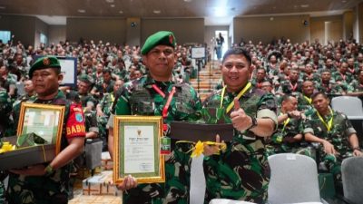 Dandim 1412/Kolaka Terima Penghargaan di Acara Apel Danrem dan Dandim Terpusat Tahun 2024