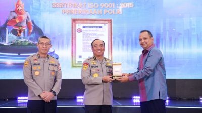 Polri Terima Penghargaan ISO 9001:2015 untuk Proses Rekrutmen Anggota