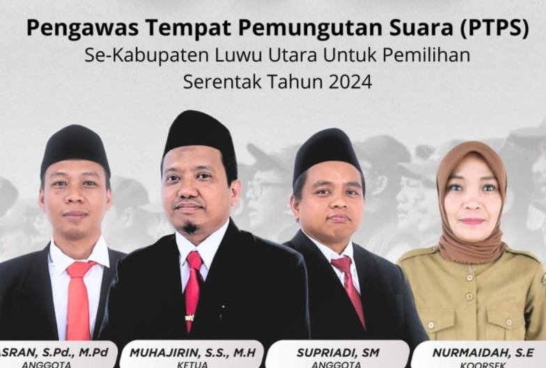 Bawaslu Luwu Utara Lantik 572 Pengawas TPS: Ujung Tombak Suksesnya Pilkada