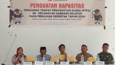 Panwascam Sabbang Selatan Gelar Bimtek Pengawas TPS, Persiapkan Pilkada Serentak 2024