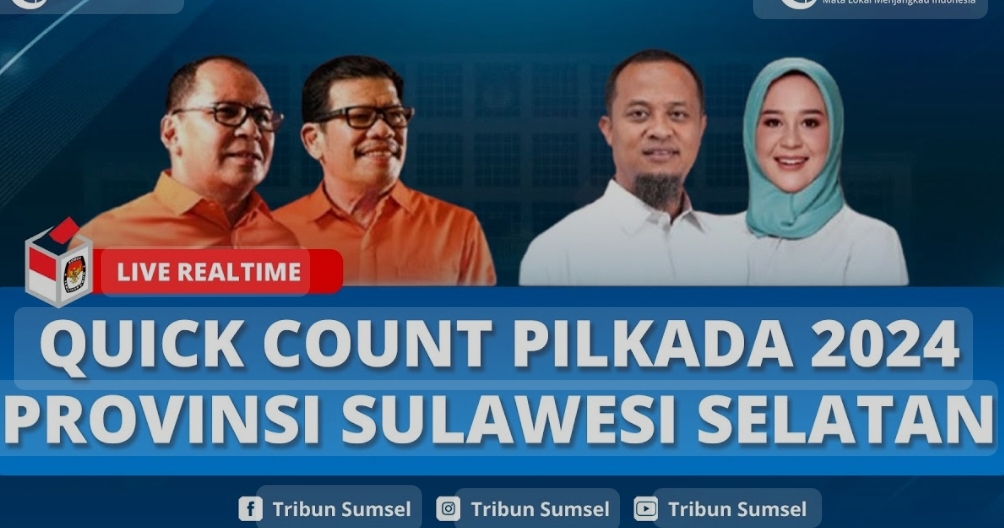 Hasil Quick Count Tempatkan Andi Sudirman dan Fatmawati Unggul di Atas Angin di Sulawesi Selatan