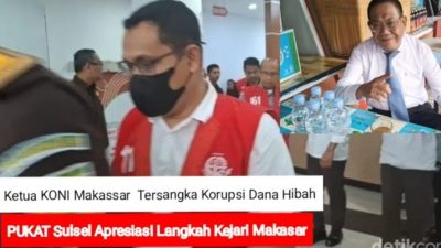 Ketua KONI Makassar dan Dua Pengurus Ditahan atas Dugaan Korupsi Dana Hibah Rp 5 Miliar