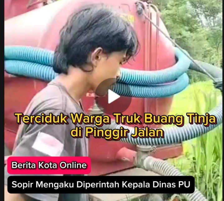 Truk Sedot Tinja Milik DPU Tana Toraja Kepergok Buang Kotoran di Pinggir Jalan Viral di Media Sosial