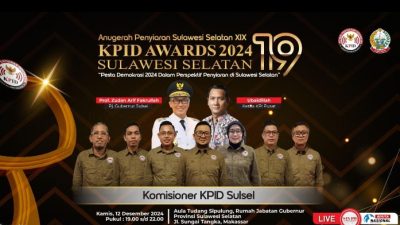 Komisi Penyiaran Indonesia Daerah Sulsel Gelar KPID Award 2024 dengan 21 Kategori Penghargaan