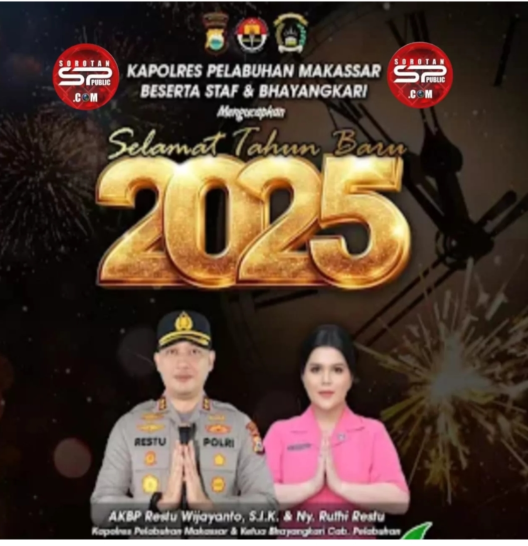 Kapolres Pelabuhan Makassar dan Nyonya Sampaikan Pesan Tahun Baru 2025 untuk Masyarakat