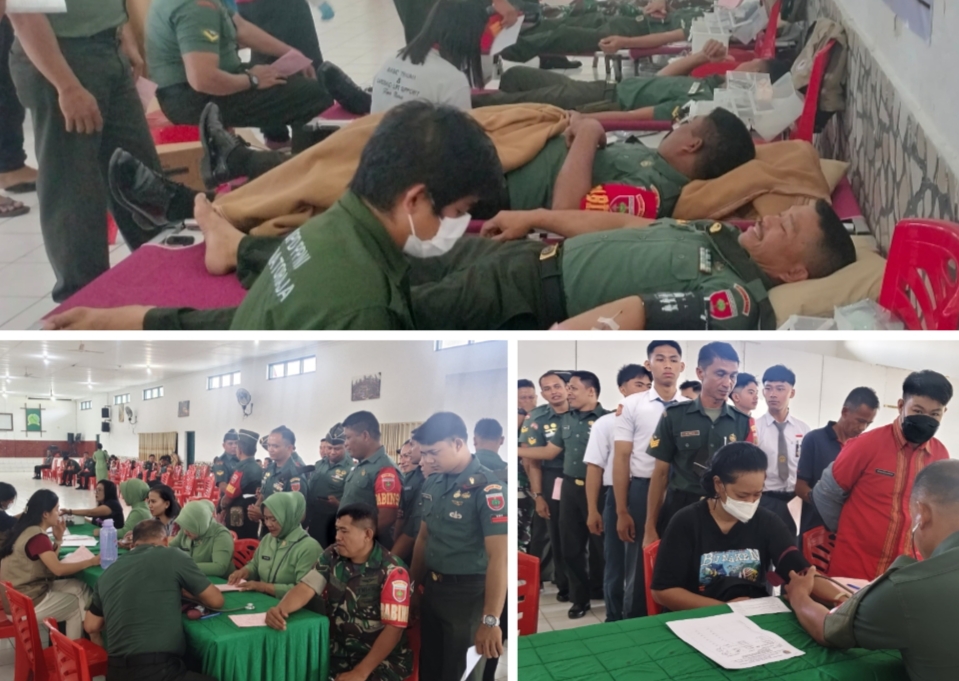Kodim 1414 Tana Toraja Gelar Donor Darah Sambut HUT Persit ke-79