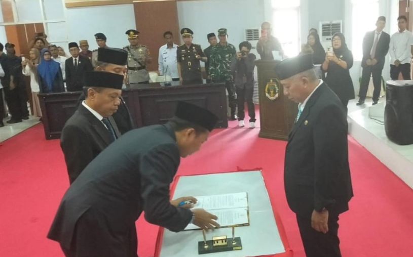 Usai Sertijab, Andi Abdullah Rahim Menyampaikan Pidato Perdana dalam Rapat Paripurna DPRD Luwu Utara