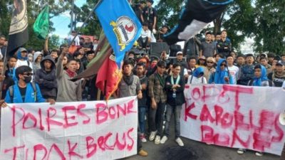 Kasat Narkoba Bone Diduga Minta Uang Damai, Mahasiswa Gelar Aksi Protes