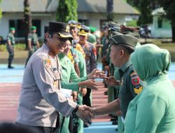 Silaturahmi ke Kodim 1409, Kapolres Gowa Apresiasi Kenaikan Pangkat Prajurit