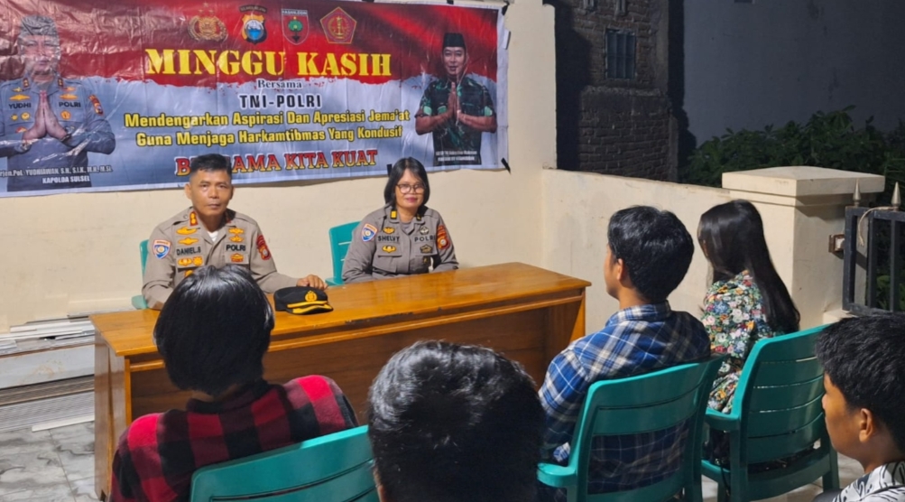 Minggu Kasih Polda Sulsel Kembali Sambangi Jemaat Gereja Toraja Makassar