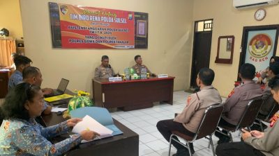 Polres Gowa Sambut Tim Biro Rena Bahas Penyerapan Anggaran Triwulan Pertama