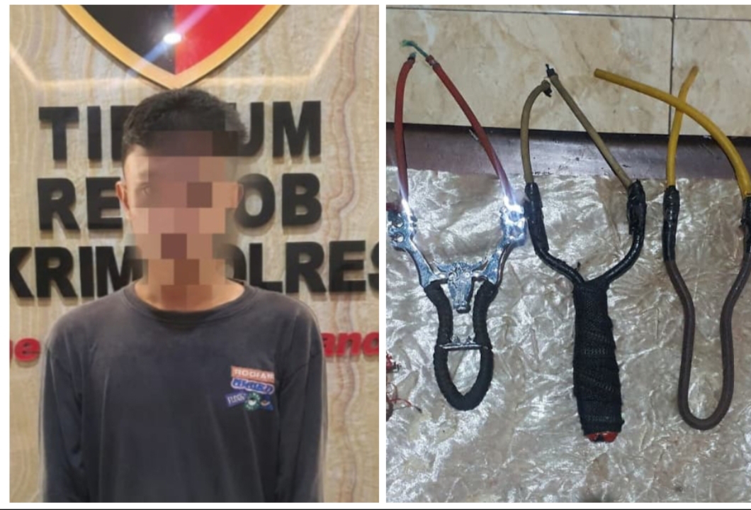 Pelaku Pengancaman di Gowa Ditangkap, Polisi Sita Ketapel dan Busur