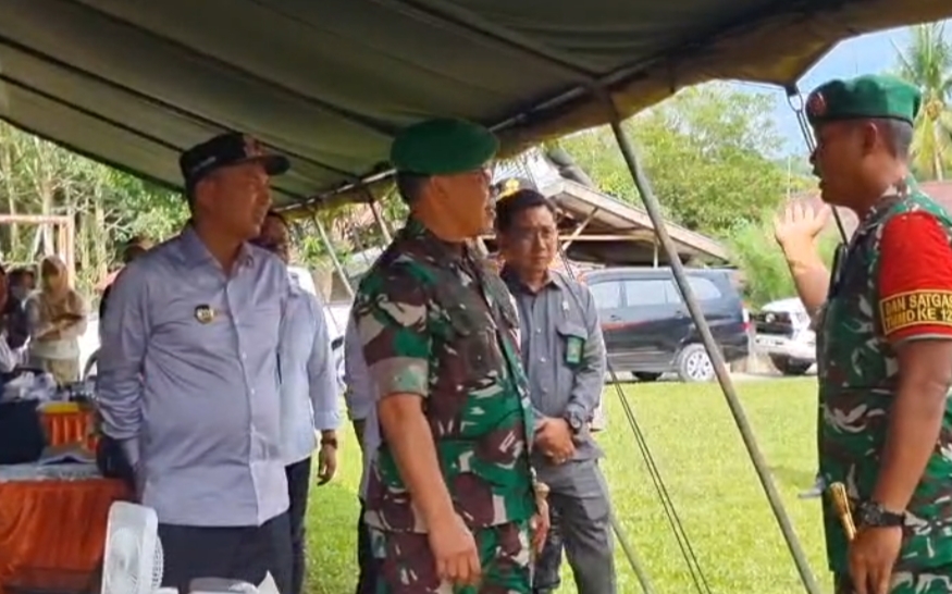 Tim Wasev TMMD 124 Mabes TNI AD Apresiasi Proyek Fisik di Desa Pincara Luwu Utara