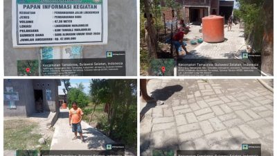 Mutu Jalan Setapak Rp47 Juta di Manjangloe Dipertanyakan, Paving Block Berombak dan Renggang, Diduga Asal Jadi