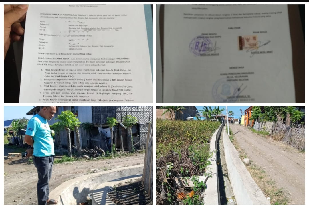 Proyek Drainase Rp89 Juta di Empoang Selatan Diduga Asal Jadi, Volume Kurang dan Kualitas Rendah