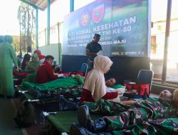 Prajurit Kodim 1417/Kendari Sumbang Darah Untuk Kemanusiaan Dalam Rangka HUT Ke-80 TNI