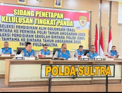 Wakapolda Sultra Pimpin Sidang Penetapan Kelulusan Seleksi PAG dan SBP Tahun 2025-2026