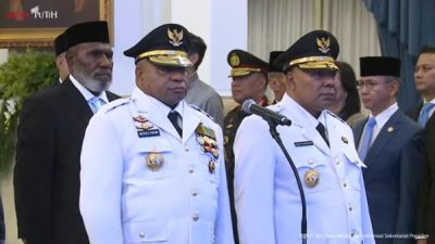 Prabowo Lantik Matius Fakhiri dan Aryoko Rumaropen sebagai Gubernur dan Wakil Gubernur Papua