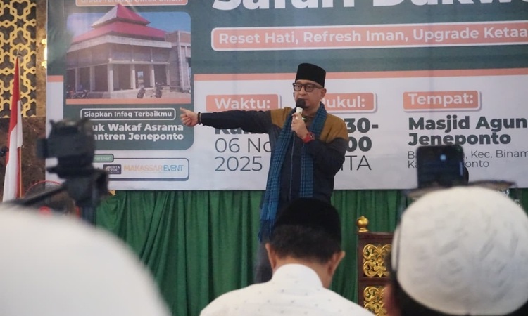 Safari Dakwah Dompet Dhuafa, Pj. Sekda dan Ibu Bupati Jeneponto Hadiri Ceramah Ustadz Dzacky Mirza