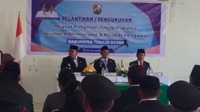 Bupati Toraja Utara Lantik 36 Pejabat Baru, Prof. Zudan Ingatkan Job Fit Bukan Alat Nonjobkan ASN