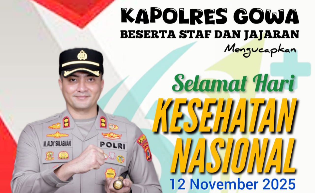 Kapolres Gowa Ucapkan Selamat HKN, Ajak Warga Jaga Kesehatan demi Masa Depan