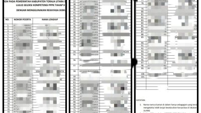 Inspektorat dan BKPSDM Toraja Utara Pilih Diam soal Data PPPK Diduga Fiktif