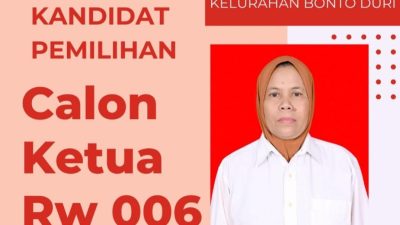 Nurdiana Jadi Kandidat Kuat RW 006 Bonto Duri, Usung Keamanan, Kebersihan, dan Keharmonisan Lingkungan