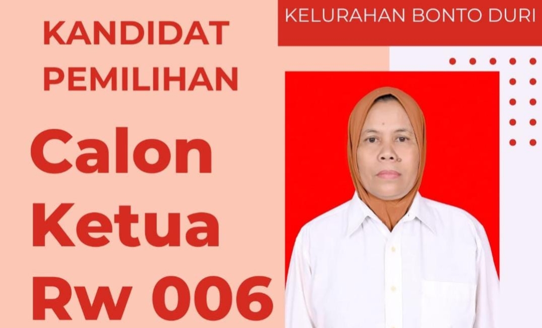 Nurdiana Jadi Kandidat Kuat RW 006 Bonto Duri, Usung Keamanan, Kebersihan, dan Keharmonisan Lingkungan
