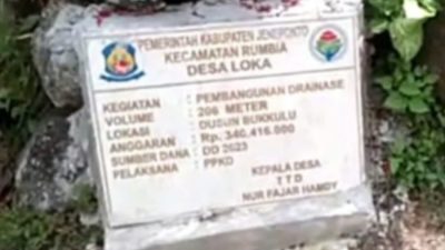 Proyek Drainase Rp340 Juta di Desa Loka Rumbia Diduga Langgar Aturan Dana Desa