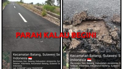 Lemahnya Pengawasan PUPR, Proyek Jalan Bontoraya–Kalongko Jeneponto Diduga Tidak Sesuai Spesifikasi, Aspal Terlalu Tipis dan Mudah Terkelupas