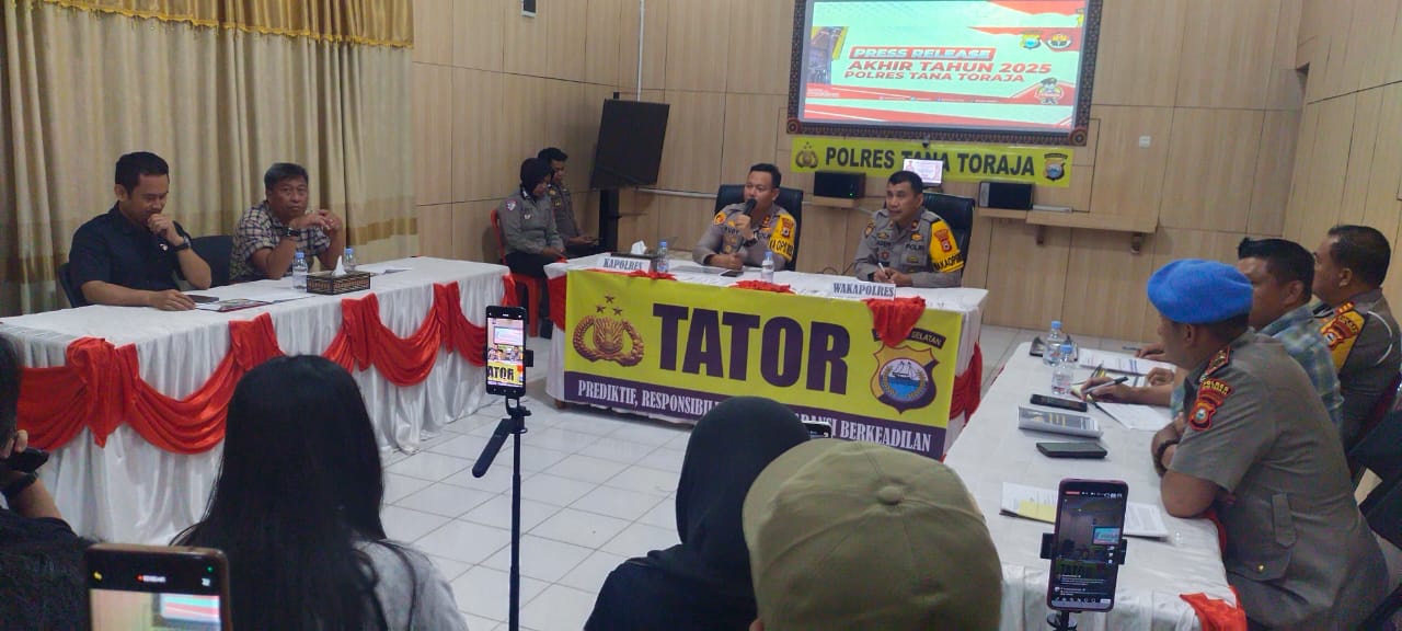 Akhir Tahun 2025, Polres Tana Toraja Catat 379 Kasus Gangguan Kamtibmas