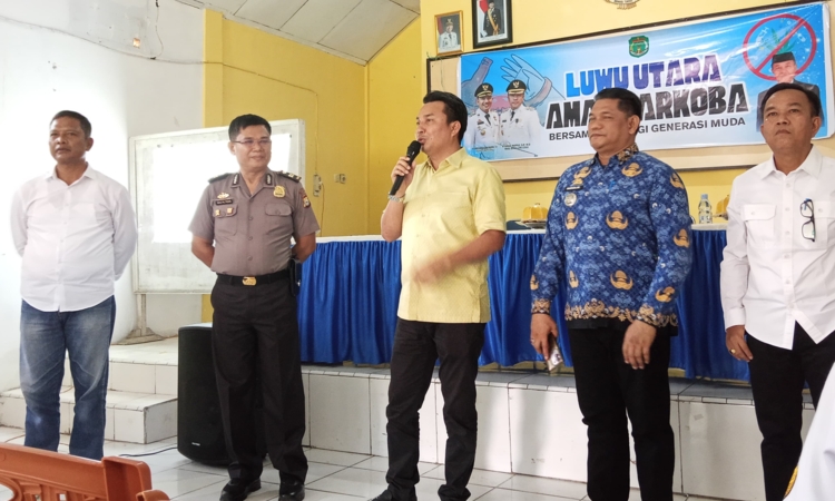 Kesbangpol Lutra Gelar Sosialisasi Narkoba, Bupati Ingatkan Pelajar Jaga Masa Depan