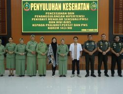 Korem 143/HO Gelar Penyuluhan Kesehatan Pencegahan dan Penanggulangan Hipertensi, Penyakit Menular Seksual (PMS) dan HIV/AIDS