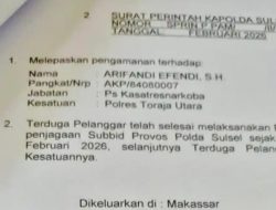 Heboh Surat “Pelepasan”, Propam Polda Sulsel Tegaskan AKP Arifandi Masih Ditahan