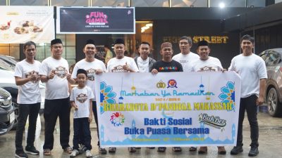 Bharaduta Dermaga Polres Pelabuhan Makassar Berbagi Takjil dan Bukber Bersama Warga