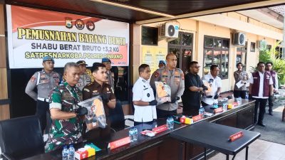 Polres Pinrang Musnahkan 3,2 Kg Sabu Bernilai Rp3,8 Miliar